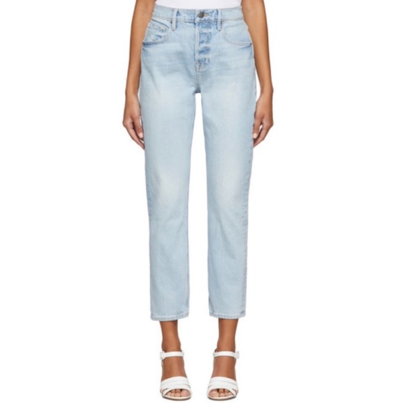 FRAME Denim Heritage Le Original Straight Leg High Rise Artesia Sand - Picture 15 of 15